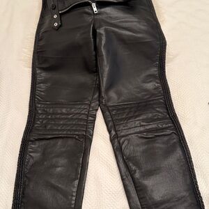 Aritzia vegan leather moto  Black Pants